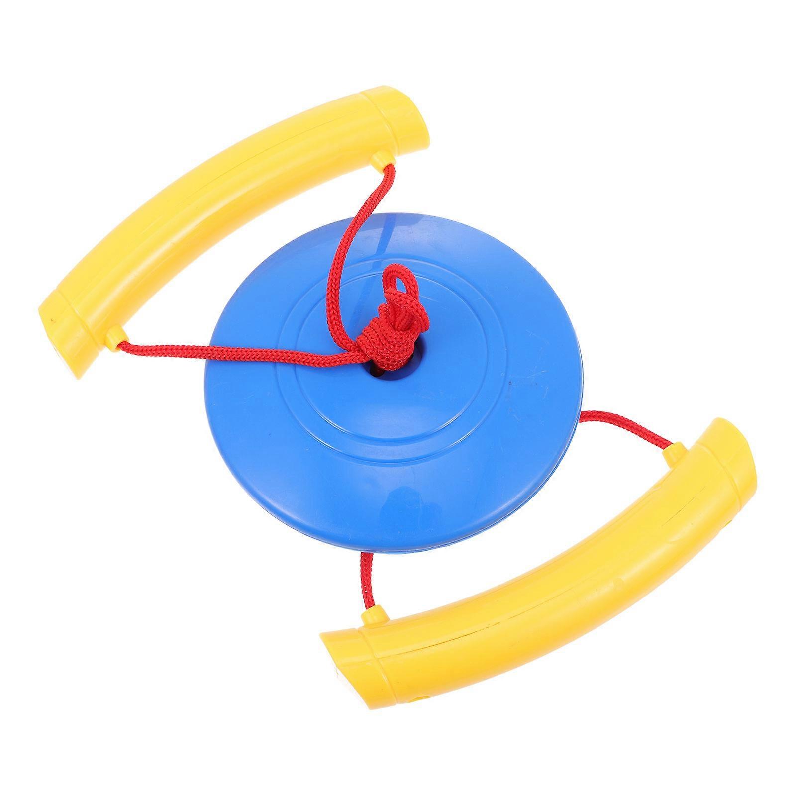 Double Plate Kids Hand Draw Pulling Rope for Strength 1Pcs Blue
