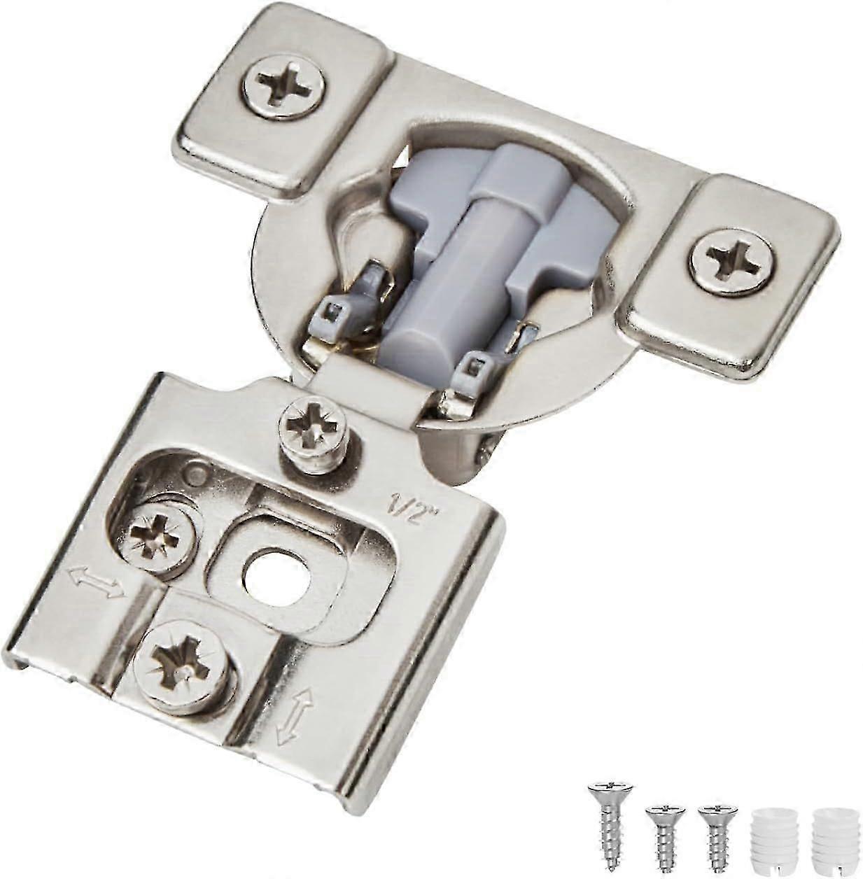 20 Pack 1/2 Inch Overlay Soft Close Cabinet Hinges for Face Frame Cabinet Door