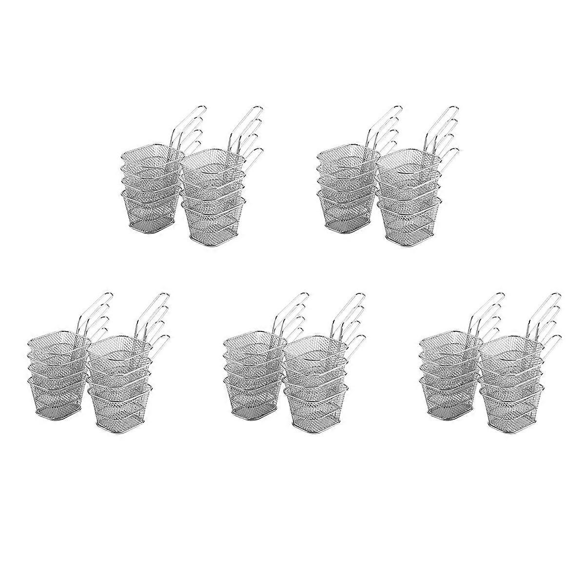 Frittierkörbe, Mesh Wire Pommes Frites Pommes Korb Netz, für Küche D