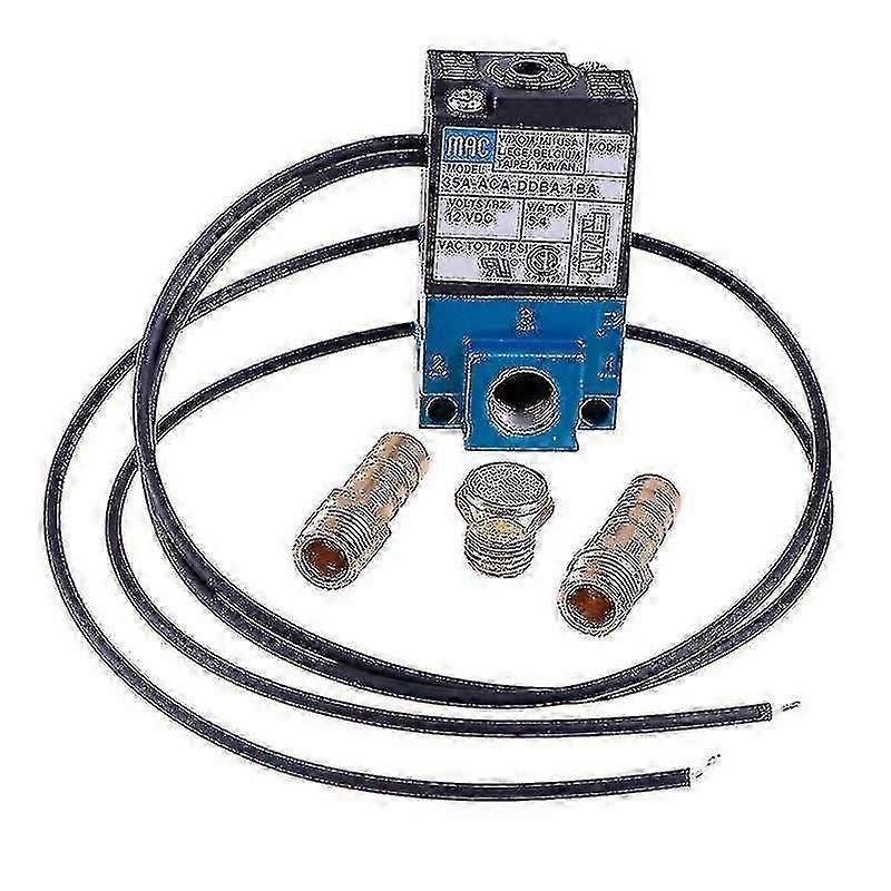 1set Mac Solenoid Valve 1/8' 35a-aca-ddba-1ba With Brass Silencer Dc12v