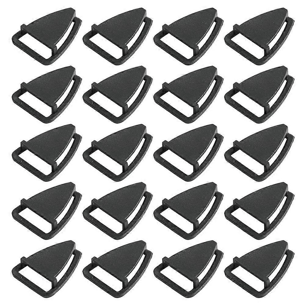 Construction Hat Attachment Buckle Safety Buckles 100Pcs Black Plastic