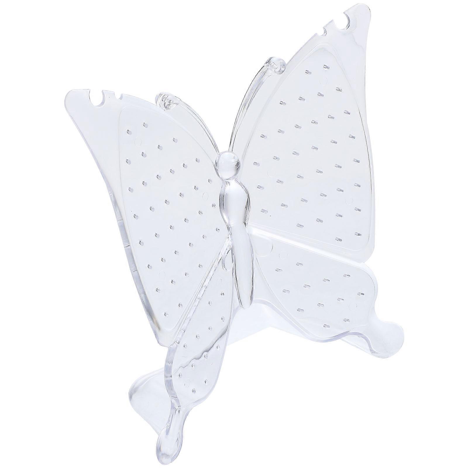 Transparent Earring Stand for Storage Use 5Pcs Butterfly Display Rack