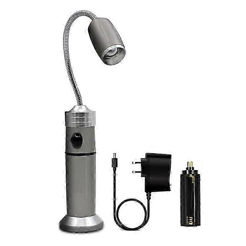 Multi-functional with Magnet Charging Rotary Zoom Turn Work Light Glare Flashlight, T6 Charging Section US Plug