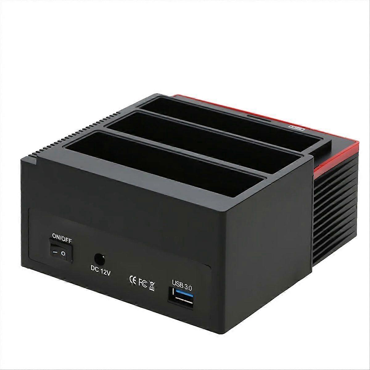 All in 1 Dual Bay HDD Docking Station Multifunctional 2.5/3.5Inch IDE&SATA Hard Disk Base USB 3.0 HDD Station EU Plug