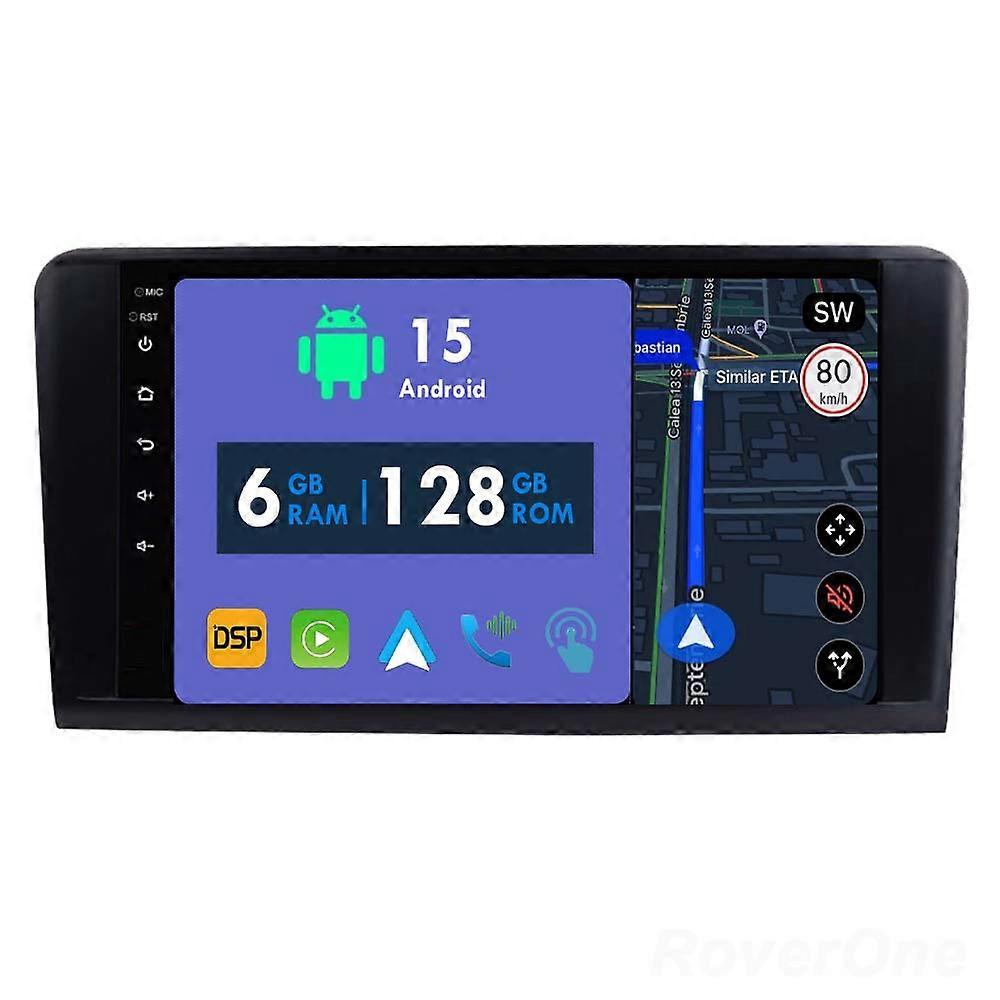 Car Radio 6G+128G CarPlay GPS Navigation Head Unit for Mercedes Benz ML GL ML350 GL320 X164 2005-2009 Android Auto Bluetooth Stereo Touch Screen