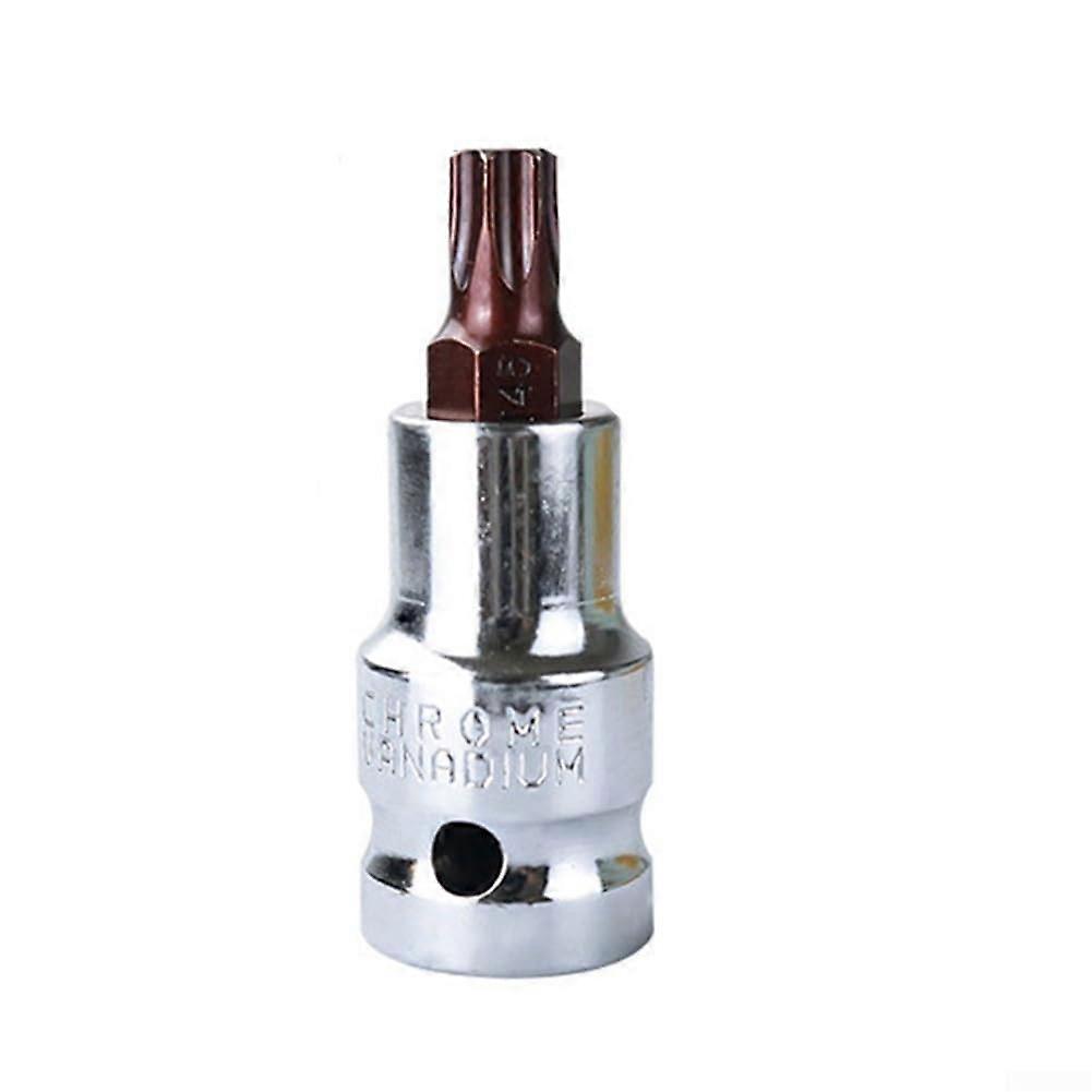 1/2Inch Drive Torx Bit Socket Set For T20T70 Sizes, Alloy Steel Construction, 12.7mm Interface, Home Use