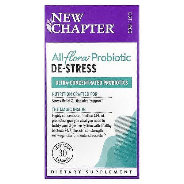 New Chapter, All-FloraÃÂÃÂÃÂÃÂ¢ÃÂÃÂÃÂÃÂÃÂÃÂÃÂÃÂ¢ Probiotic, De-Stress, 30 Vegetarian Capsules
