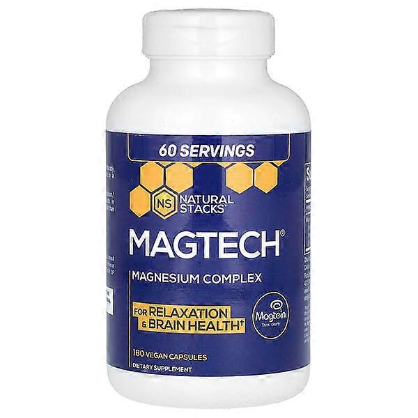 Natural Stacks, MagTechÃÂÃÂÃÂÃÂÃÂÃÂÃÂÃÂ®, Magnesium Complex, 180 Vegan Capsules (66.6 mg per Capsule)