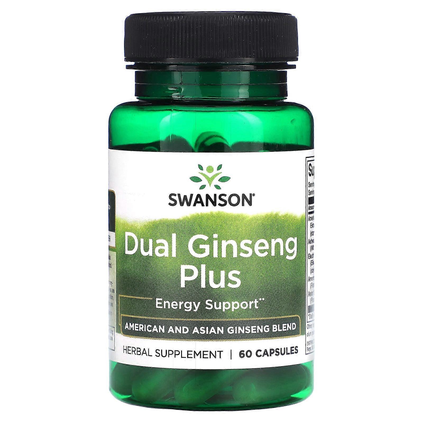 Swanson, Dual Ginseng Plus, 60 Capsules