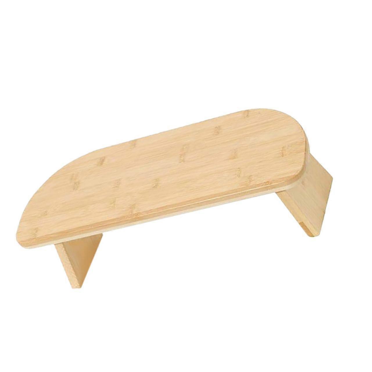 Portable Bamboo Stool Foldable Bench NonSlip Mat Easy Storage Sturdy Seat
