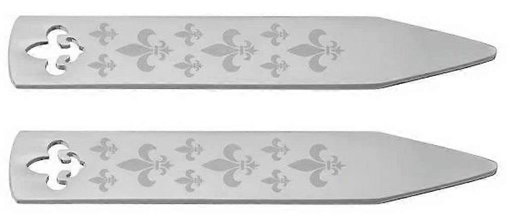 David Van Hagen Fleur De Lys Collar Stay - Silver