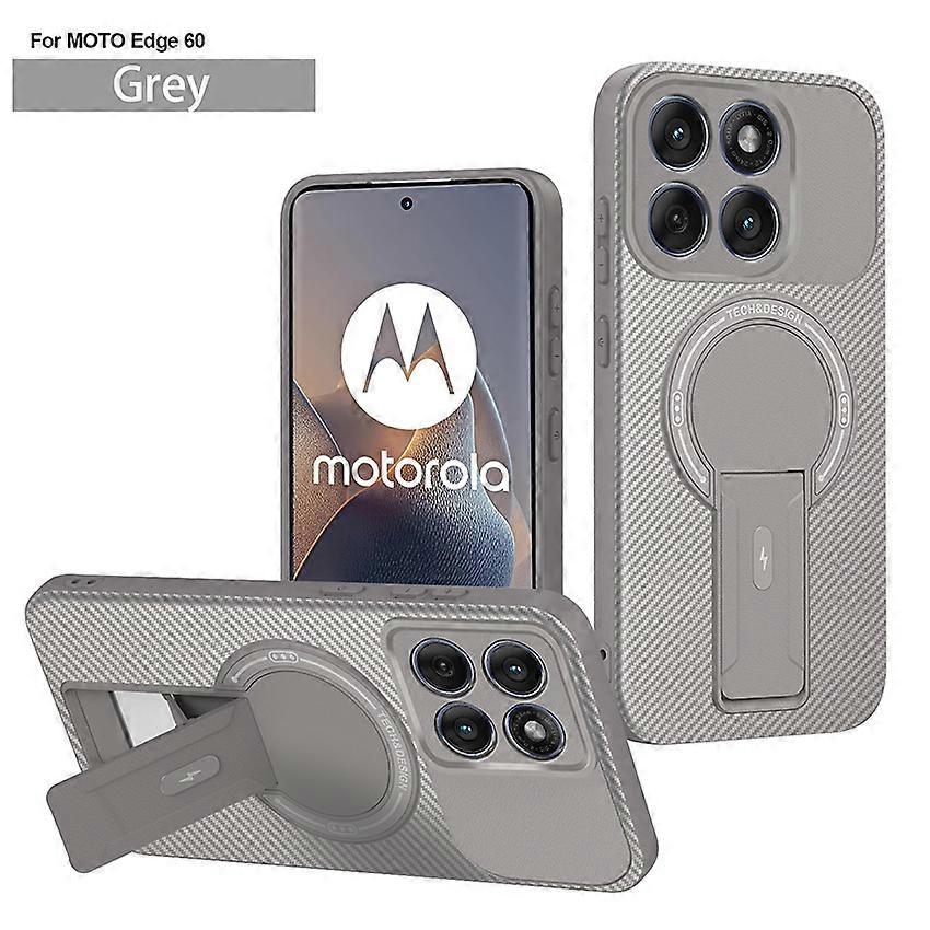 Magnetic Mount Phone Case for Moto Edge60 - Protective Mount Cover Grey