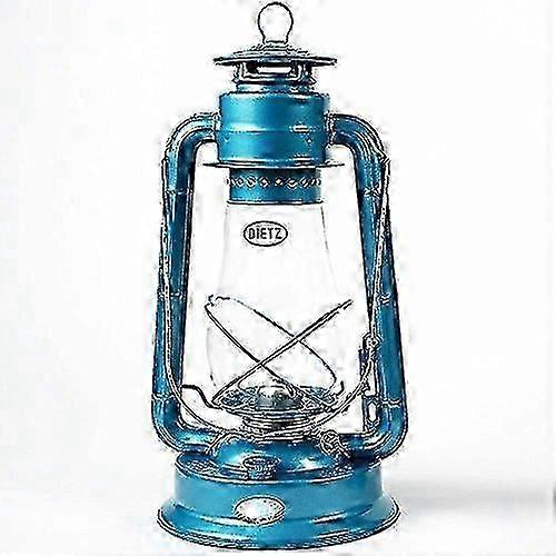 80 Blizzard Hurricane Oil Lamp Burning Lantern Blue