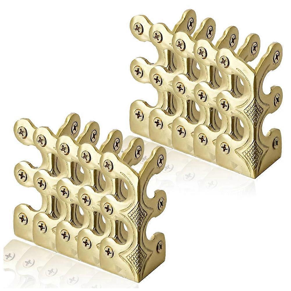 10pcs Baseboard Corner Protectors-Brass Skirting Board Corner Protectors,Decorative Protector Cover, Gold