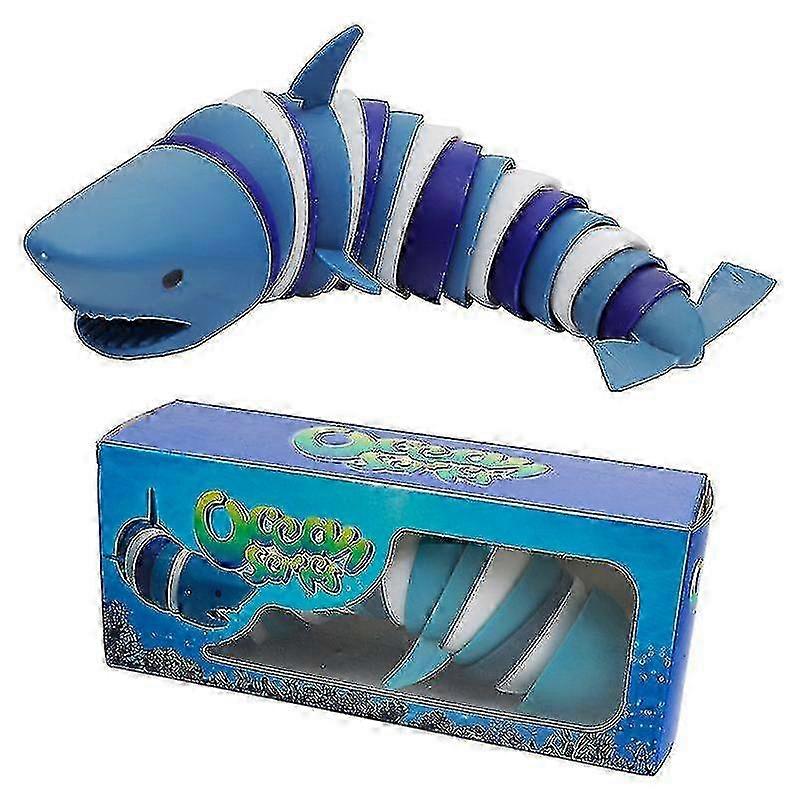 25-26 Shark Fidget Jouet Sensoriel Requin 3d Décompression Flexible Relaxant Fun Toys Cadeau