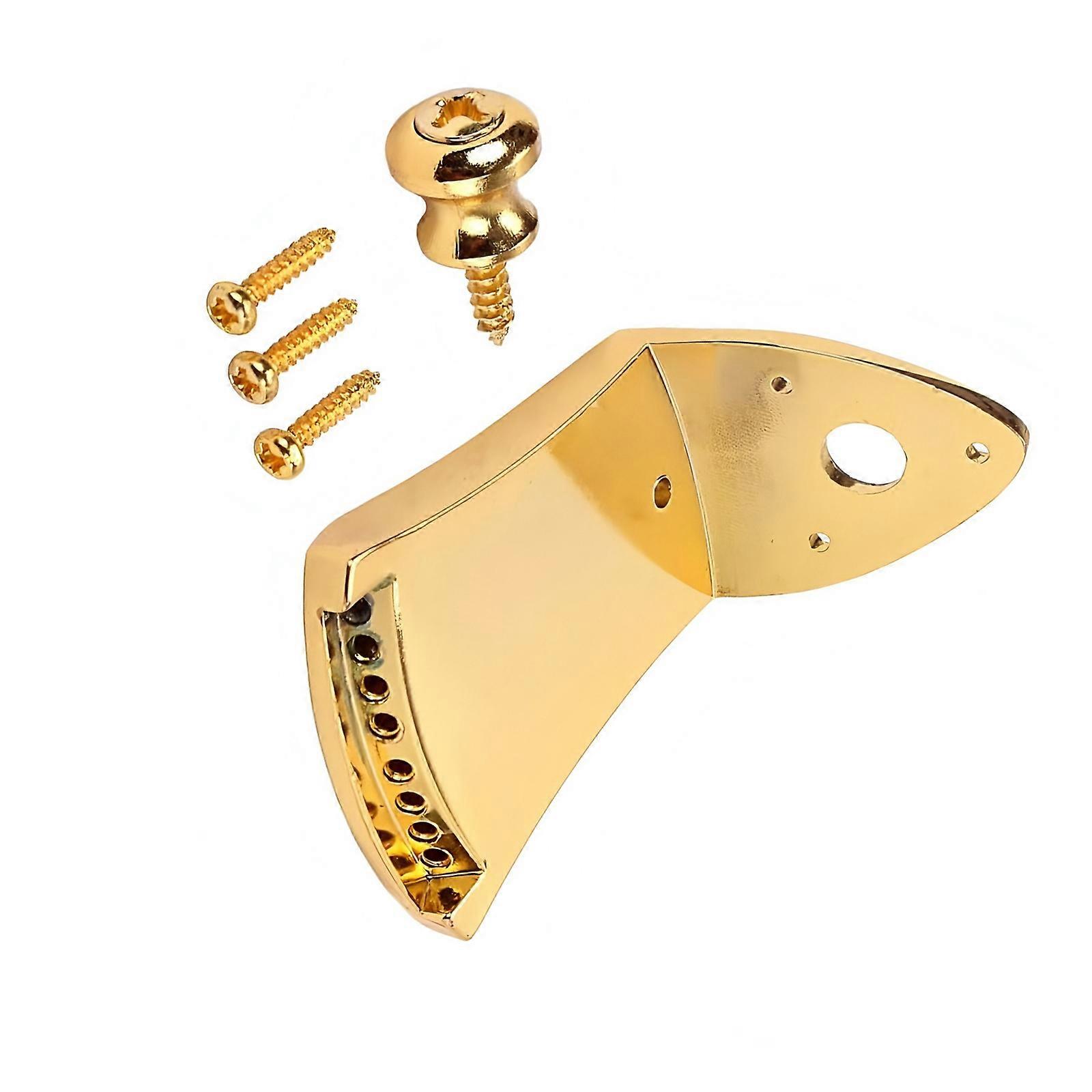 8 String Mandolin Tailpiece with Mounting Hardware Metal Triangular Mandolin Tailpiece Instrument Replacement Part Multicolor