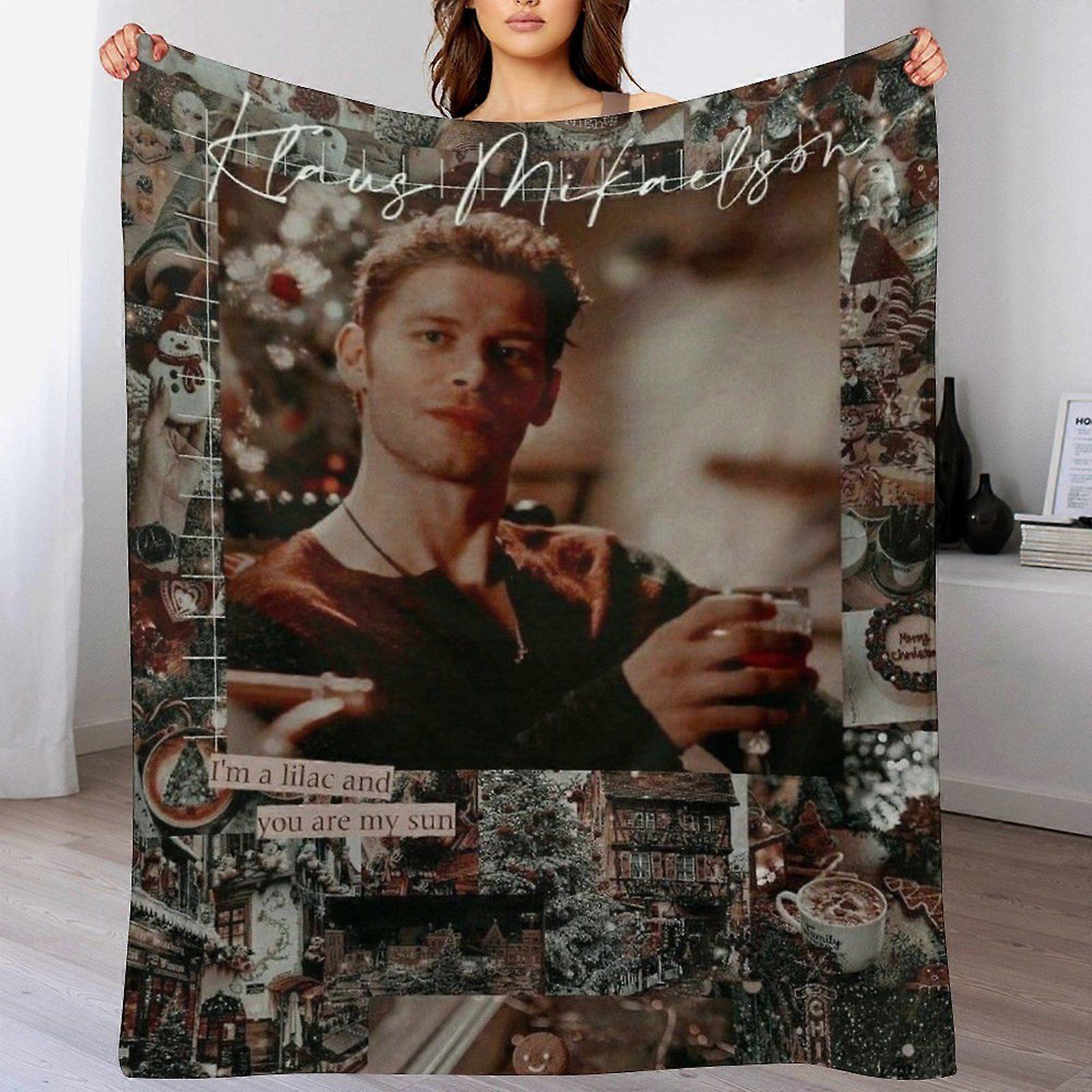 Stefan salvatore Foldable Velvet Blanket for Office Lounge Winter Quick Drying Soft Touch Cozy Feel