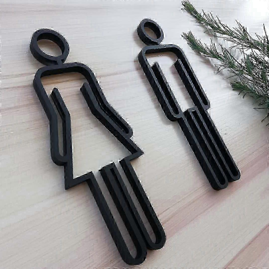 Bathroom signage for office with WC symbol