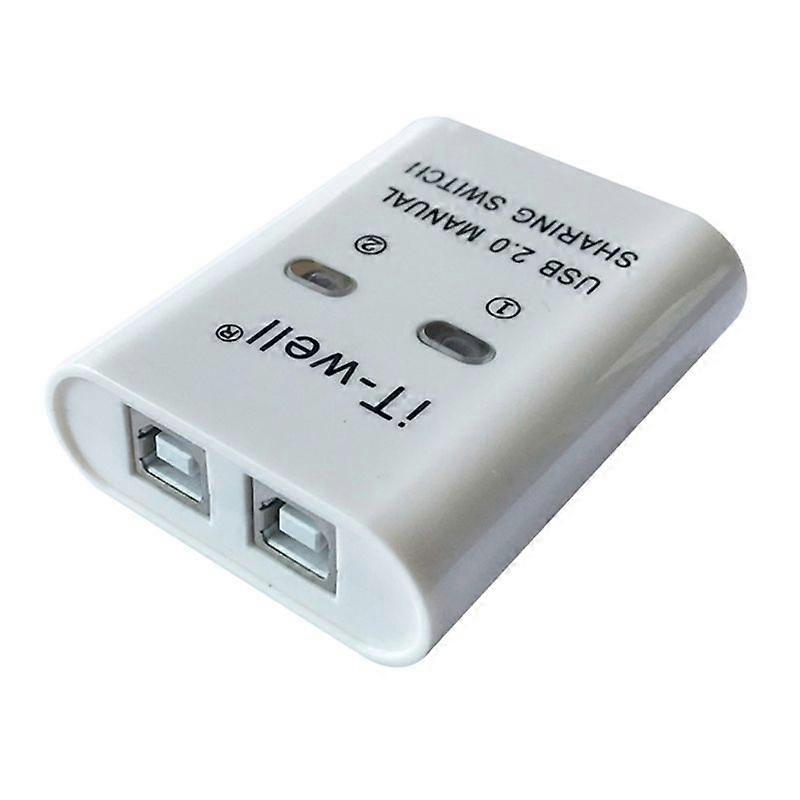 USB 2.0 Printer Sharing Device Manual Sharing Switch Hub 2 in 1 Out Splitter