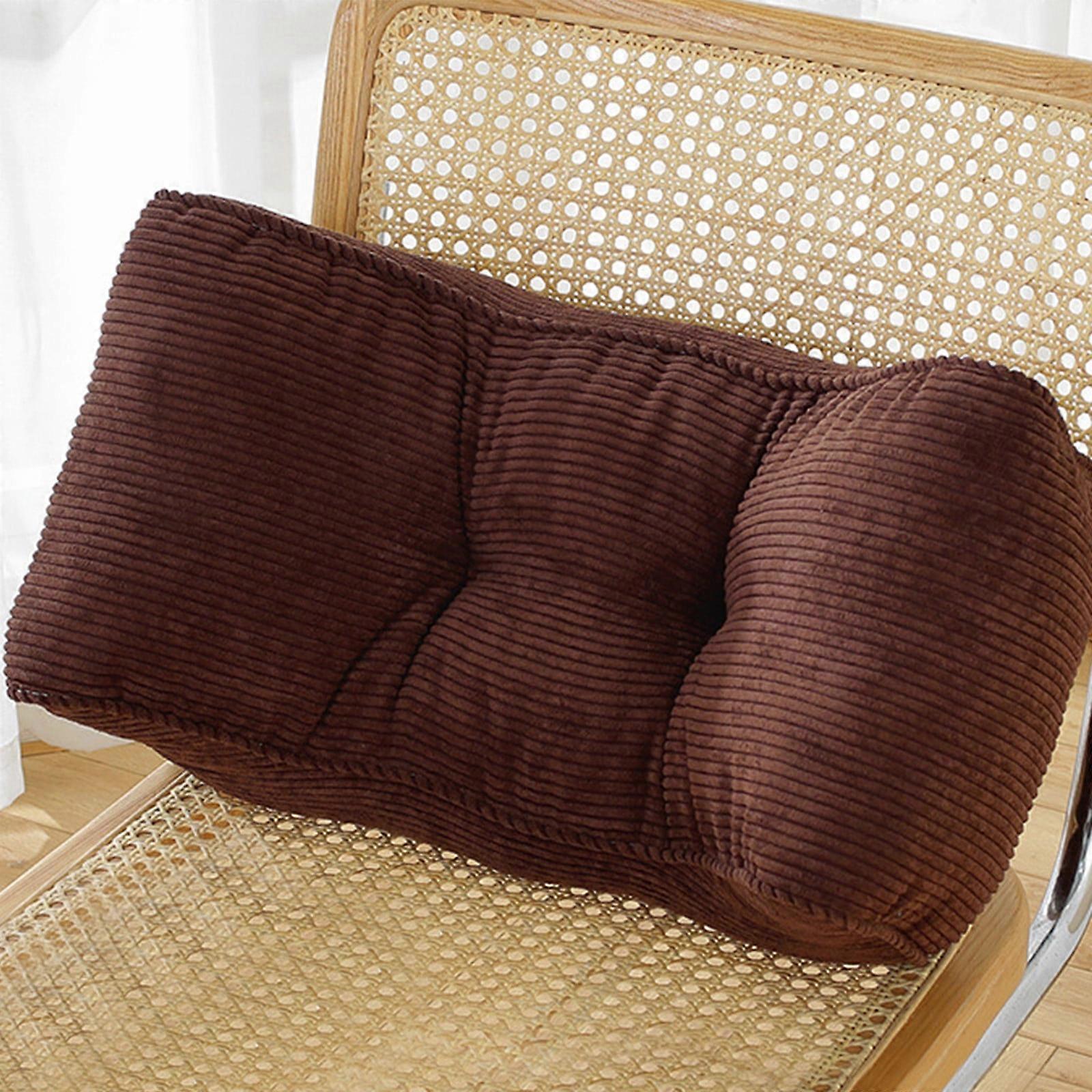 Soft Corduroy Memory Foam Lumbar Pillow 15*7.8*5.5in, Multi-use for Car Seat, Office Chair, Sofa, Bed – Breathable & Non-removable Cover