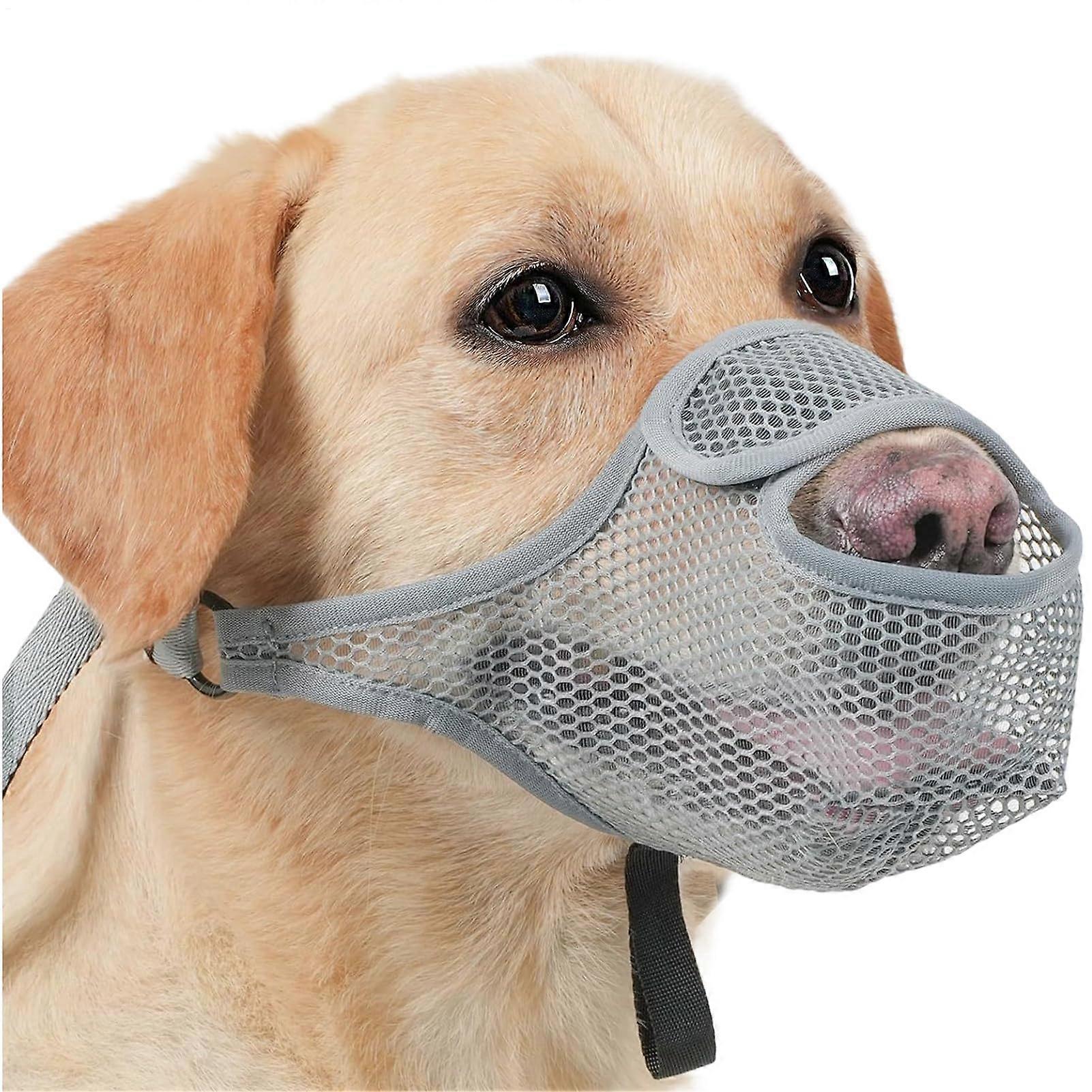 Muzzle for Dog  Soft Breathable Mesh, Adjustable AntiBite Mouth Cover For Training, Walking, Grooming, Sizes S2XL
