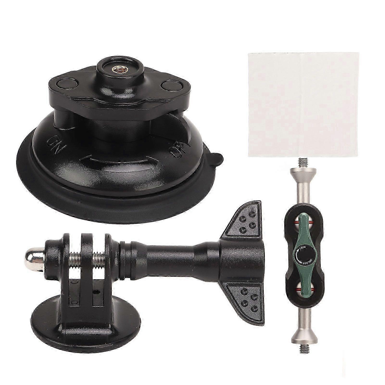Camera Car Windshield Suction Cup Mount with 1/4 Inch Thread for Hero 11 10 9 for Insta360 Action Cameras