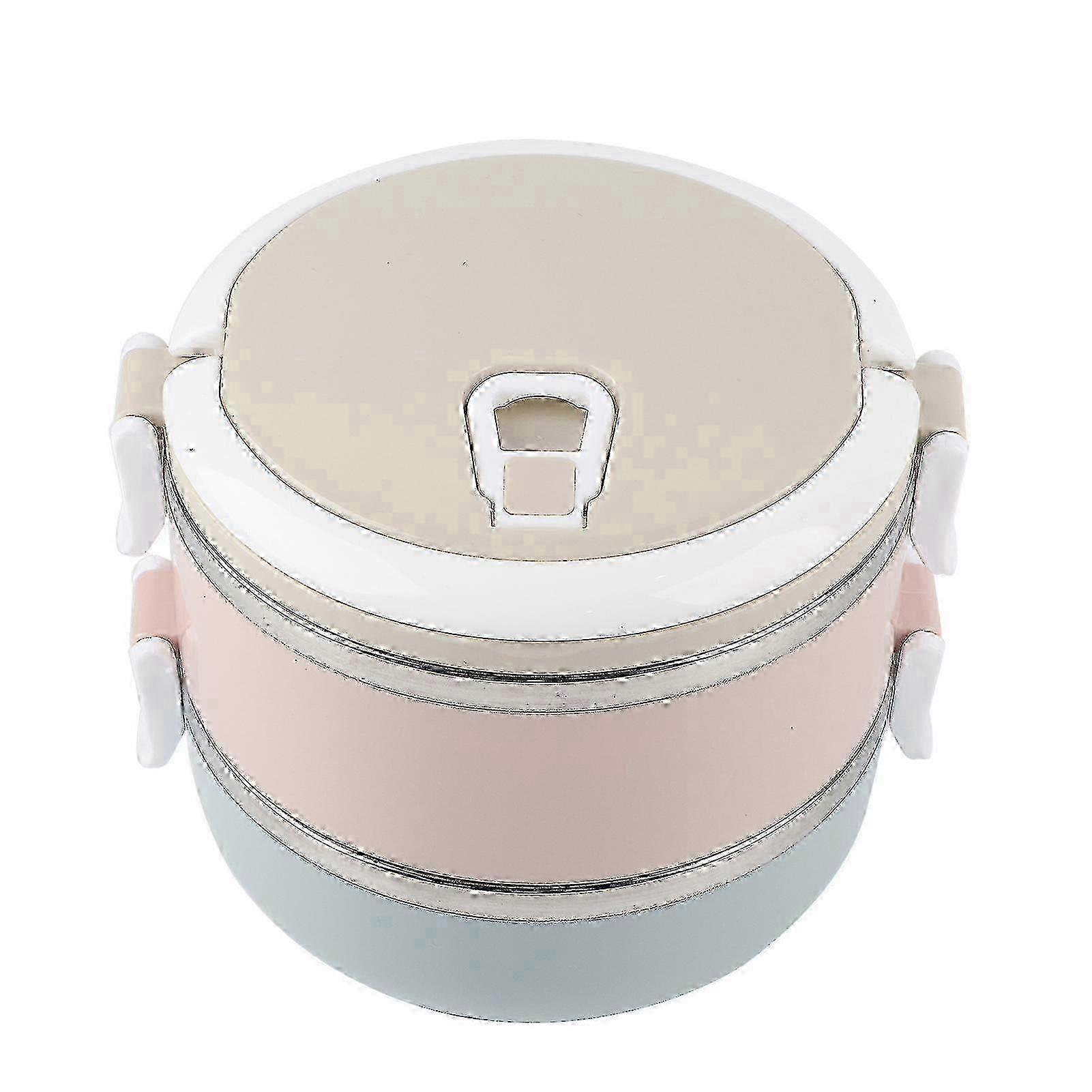 Portable Stainless Steel Lunch Box Container Bento Box Food Container (2 Layers 1400ml)
