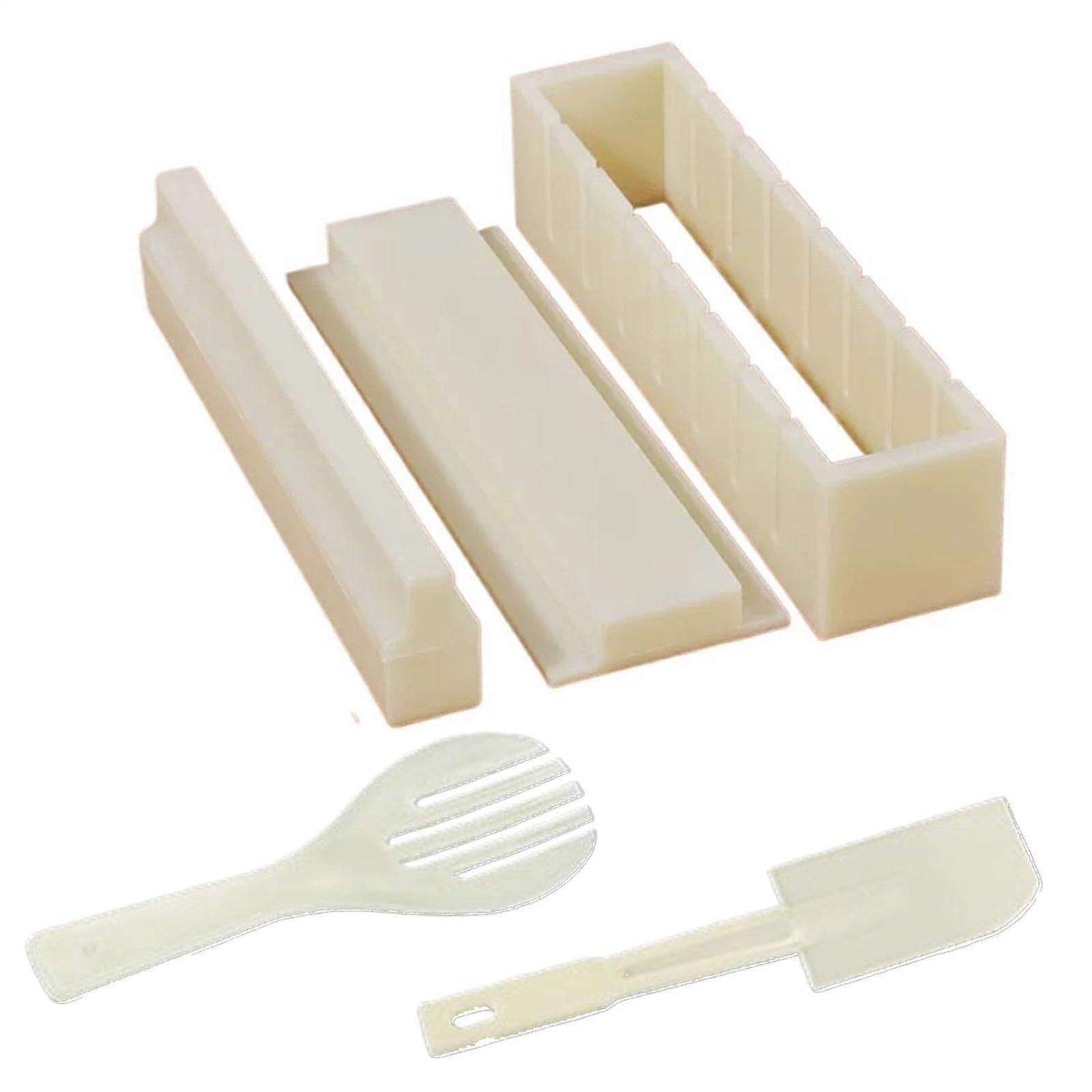 I Making Kit 5 Pcs Maker Different Shapes Roller Bring Fork and Spatula Suitable for Beginners Kimbap() White