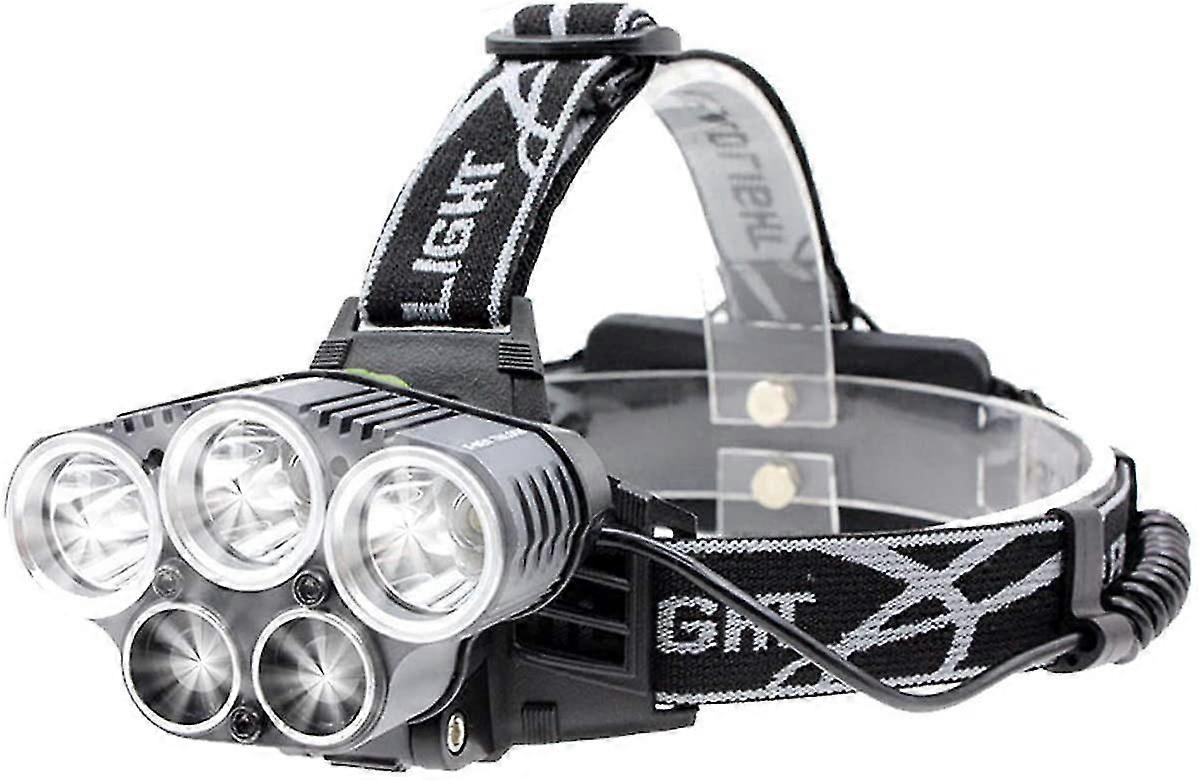 Led Headlamp, Rechargeable Usb Front Torch With Motion Detector, 6 Lighting Modes, Ipx4 Etnch, (5 Led Lights)