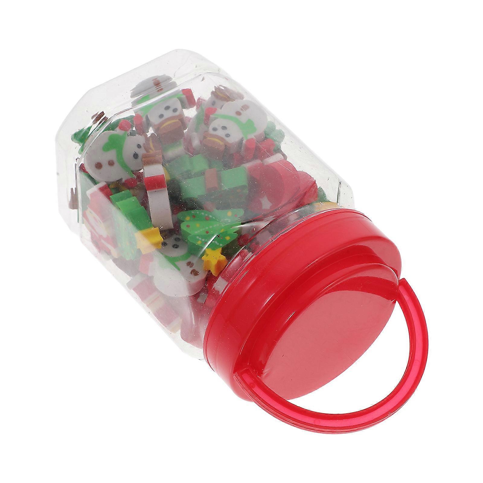 Christmas Tree Shaped Erasers for Classroom Rewards 50Pcs Assorted Color