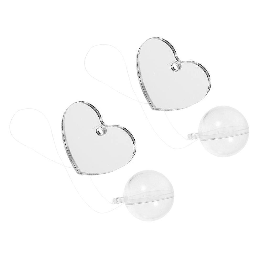 Acrylic Betta Exercise Mirror with Floating Ball 2Sets for Aquarium Decoration