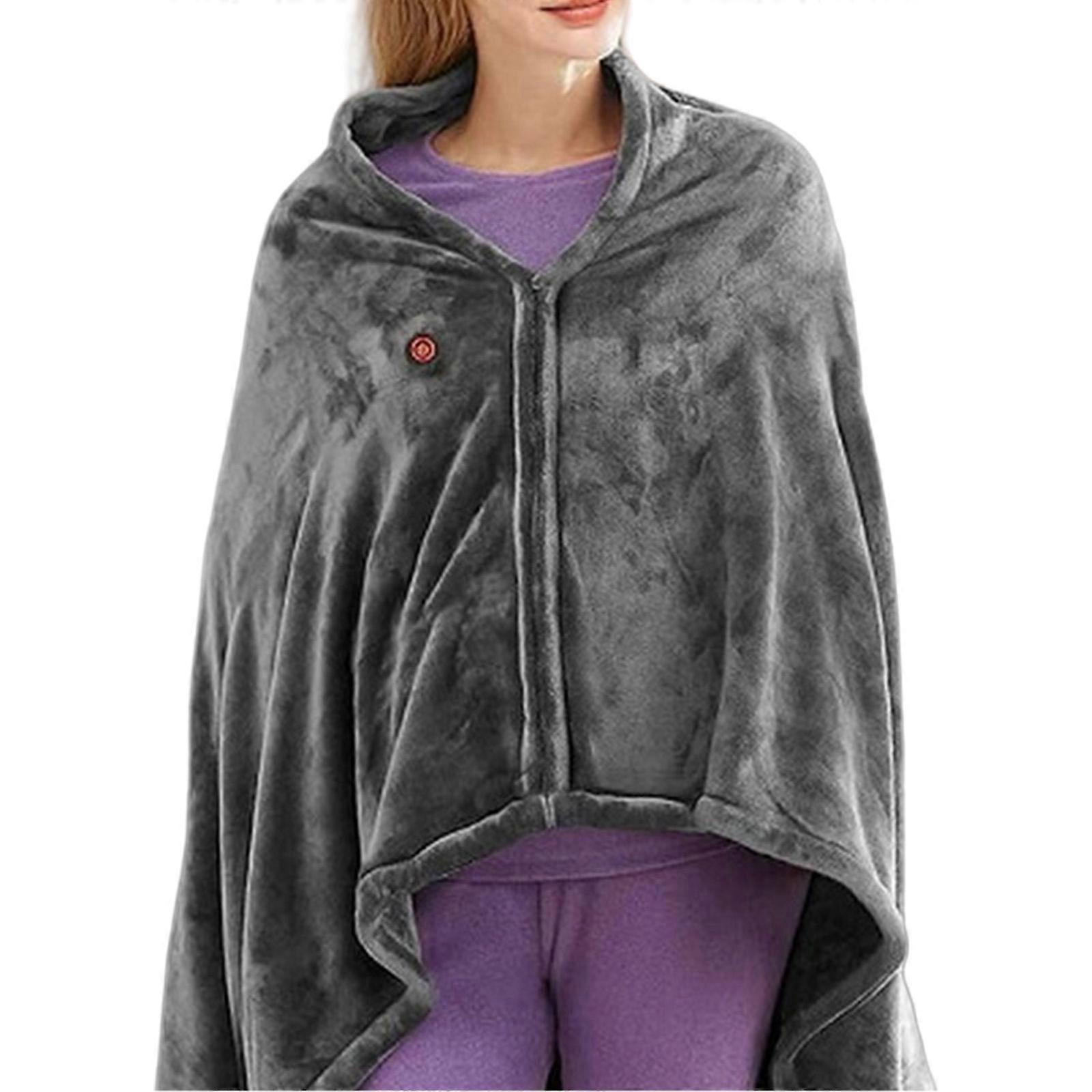 Heating Shawl Blanket Temperature Heated Wrap Blanket USB Powered For Inside Comfort Multicolor