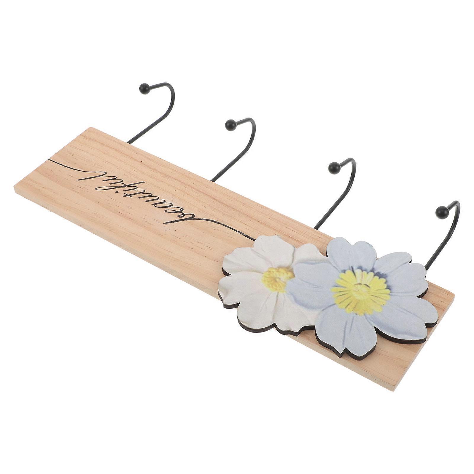 Wall Mount Solid Wood Coat Rack for Coats with Hooks