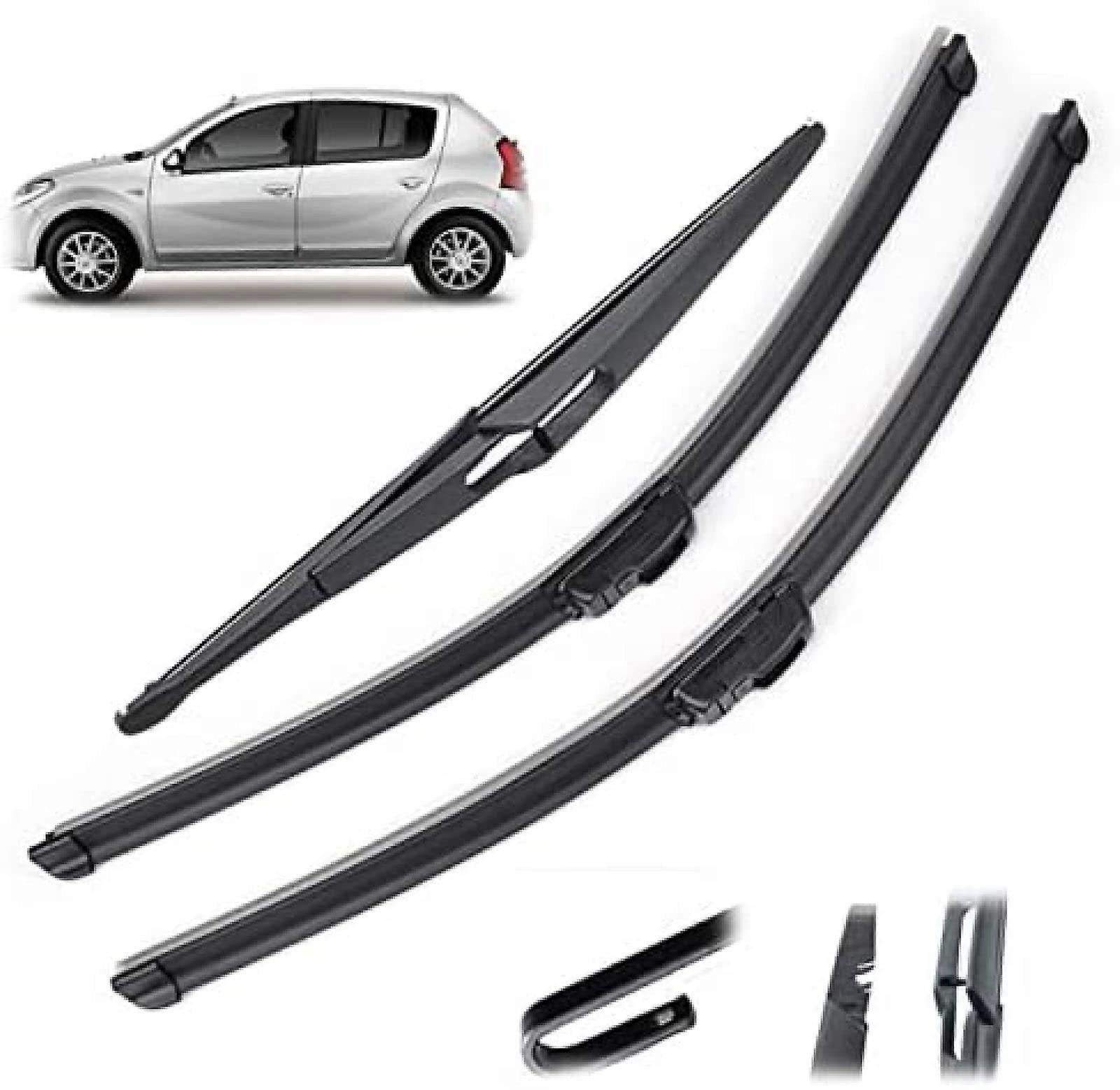 Front & Rear Wiper Blades Set Kit 22 In 20 In 11 In For Sandero MK2 20122014
