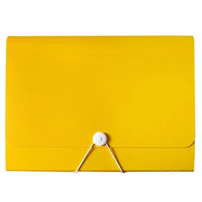 Multi Pocket File Hold Organiser With Carry Handle Waterproof Design For Students Professional  Yellow
