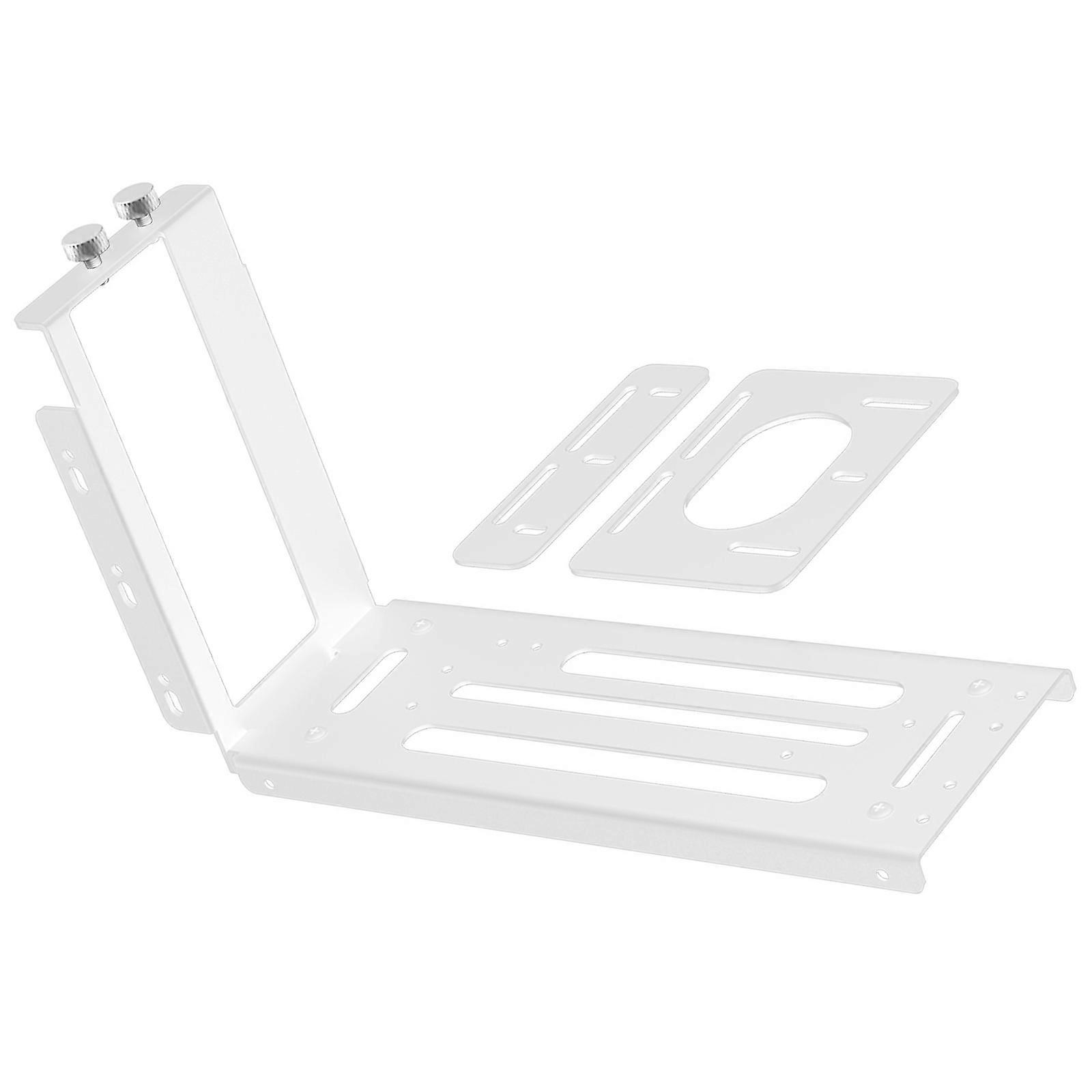 Vertical VGA Mount Metal Holder Bracket For Enhances Graphics Card Visiual And Rigid PCI Slot Support  White