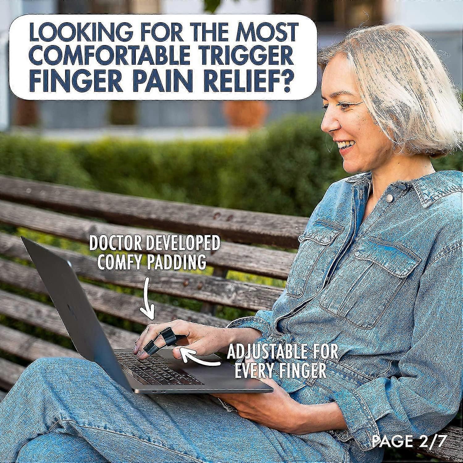 Trigger Finger Splint- 2 Pieces Design Fits Index Finger Middle Finger