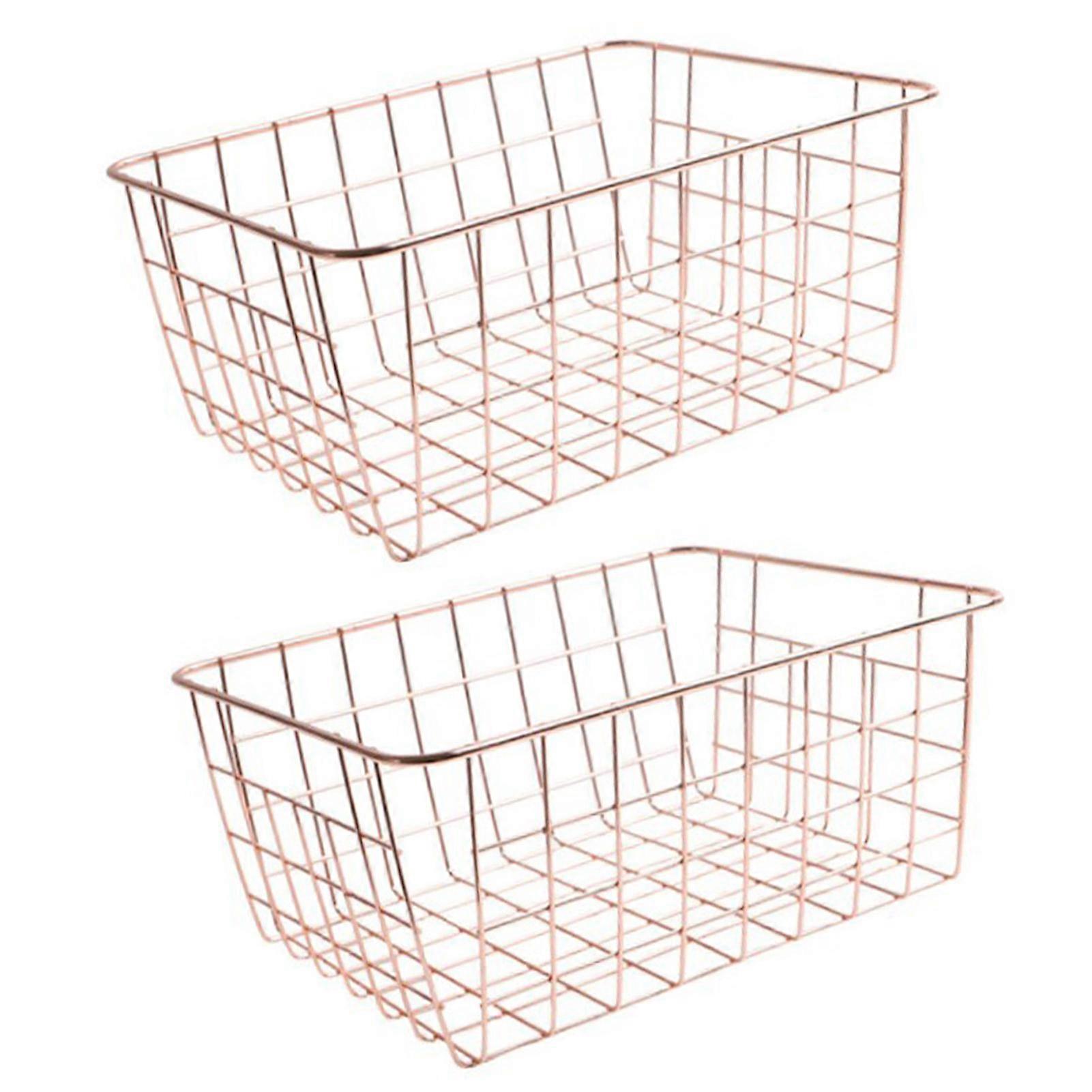 Panier de congélation antirouille grande capacité en fer, lot de 2, pour fruits, snacks et boissons.