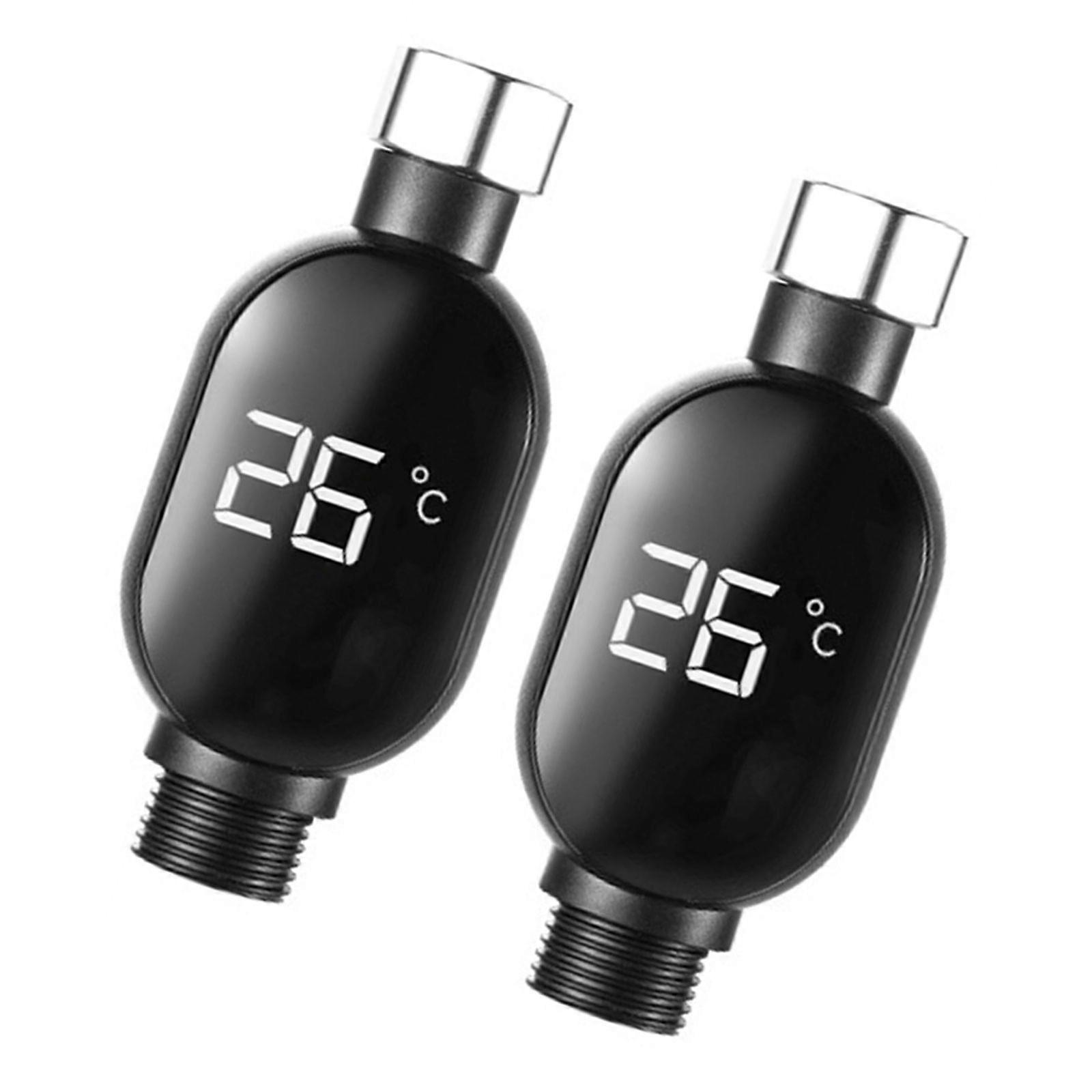 Waterproof Shower Head Thermal Display Temperature Display Small Sensors Steel Fitting Easy Bathroom Install for Home Multicolor