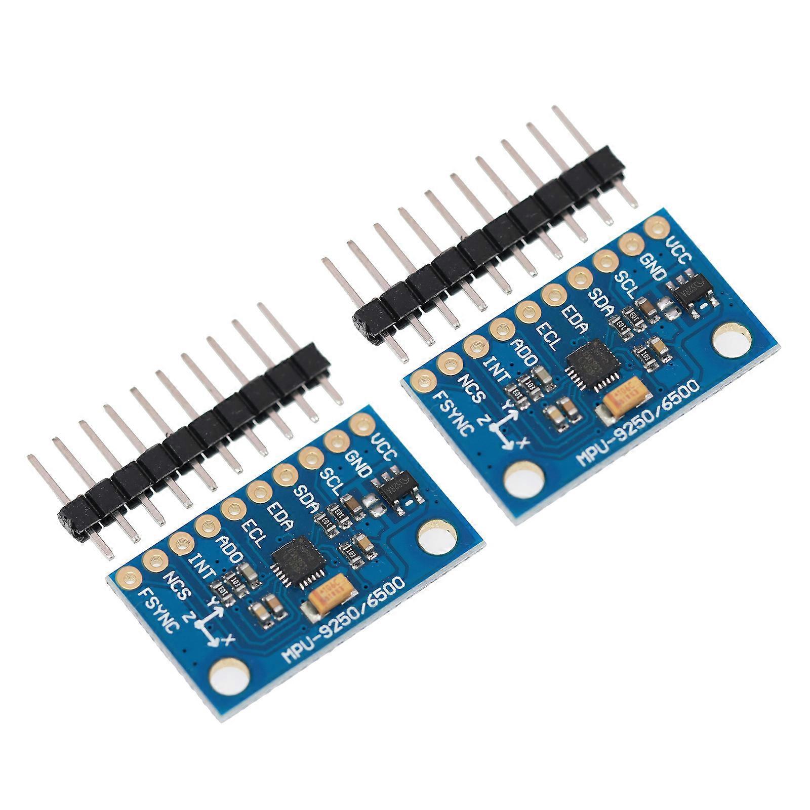 2Pcs 9-Shafts Sensors Modules Replacement Magnetic Field Sensors Modules 9 Shafts Gyroscopes Accelerometer Sensors Modules Multicolor
