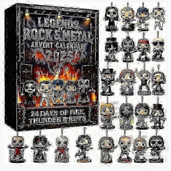 Ημερολόγιο Χριστουγέννων 2025 LEGENDS ROCK METAL Χριστουγεννιάτικο κρεμαστό στολίδι σε σχήμα 2D από ακρυλικό. Το απόλυτο χριστουγεννιάτικο δώρο για το LEGENDS ROCK METAL.