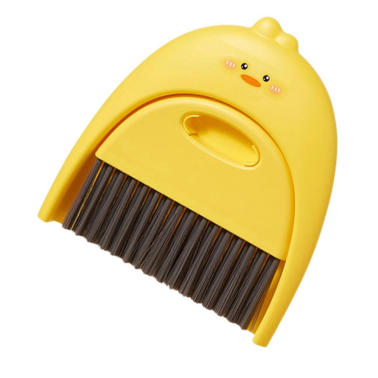 Mini Broom and Dustpan Set with Detailing Brush for Desk Keyboard Air Vent and Tight Space Cleaning