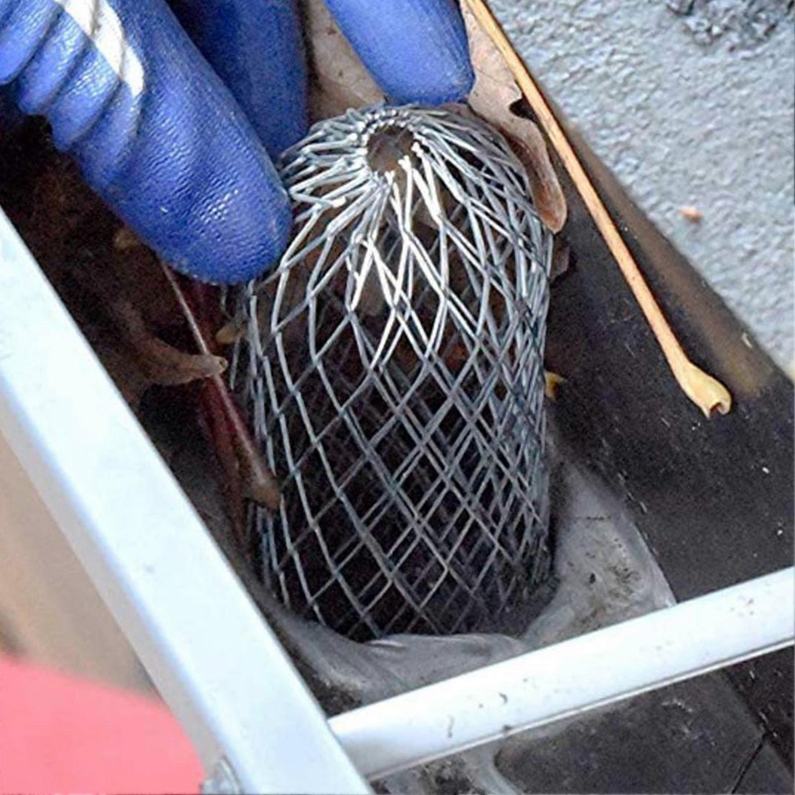 4Pcs Gutter Guard Leaf Filter Strainer Down Spout Strainers Gardening Anti Blocking Tool