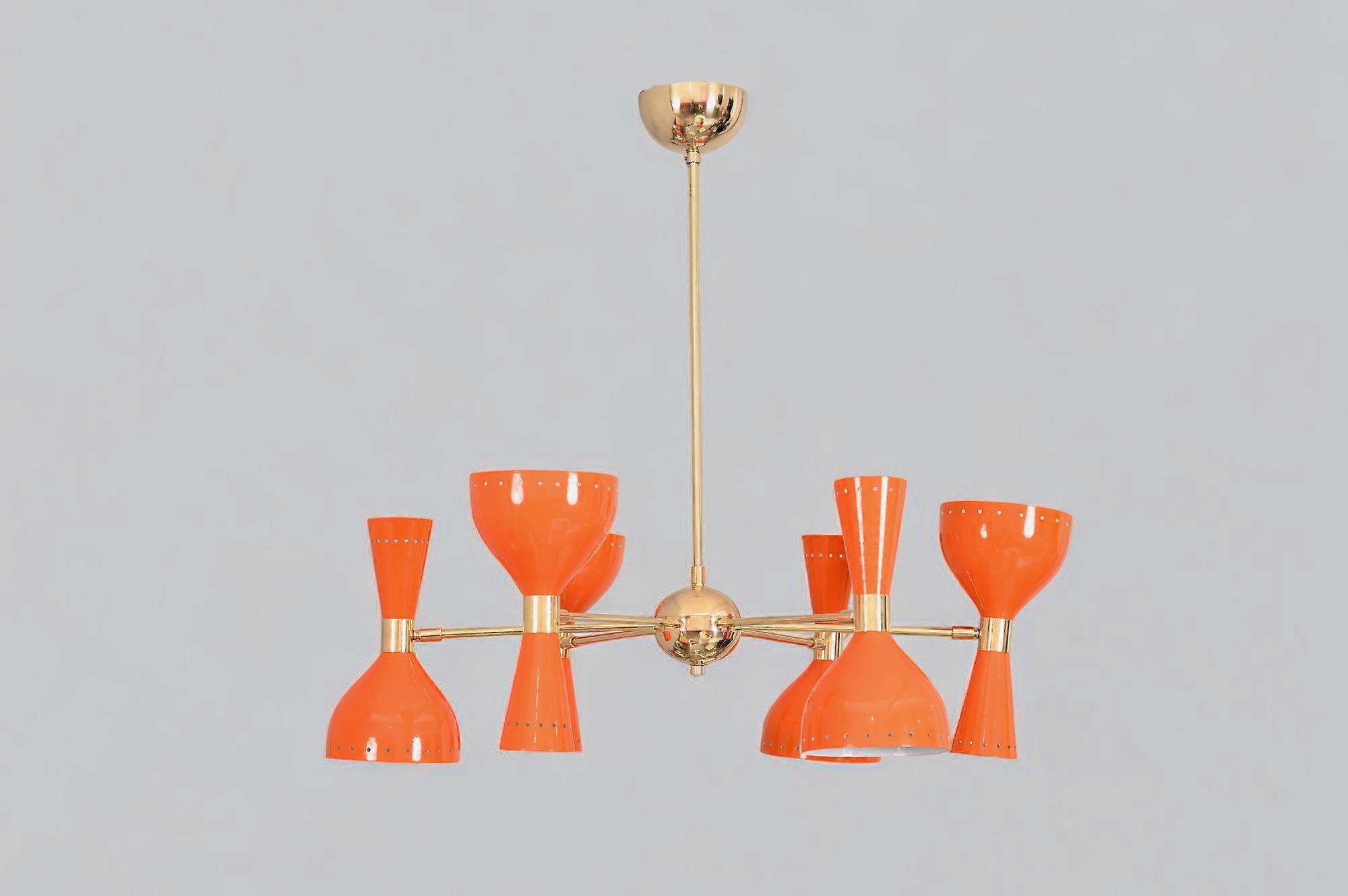 12-Light Brass Sputnik Chandelier – Elegant, Unique For Modern Spaces