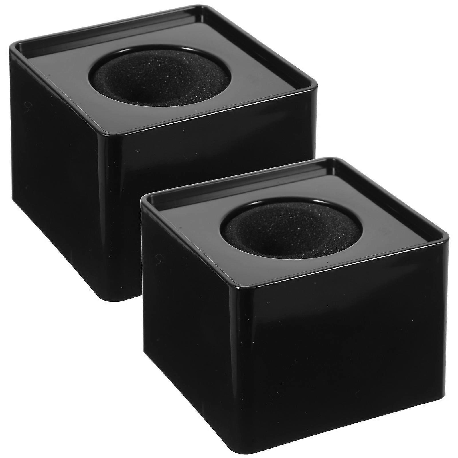 Taibiao Microphone Station Logo for Broadcasting Use 2Pcs Black Cubic Microphone Flag