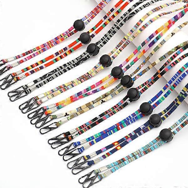 10 Adjustable Glasses Cords Cotton Braided Glasses Chains V