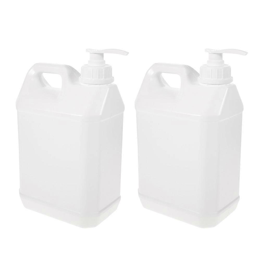 White Plastic Pump Dispenser Bottles for Shower Gel with 2Pcs Set
