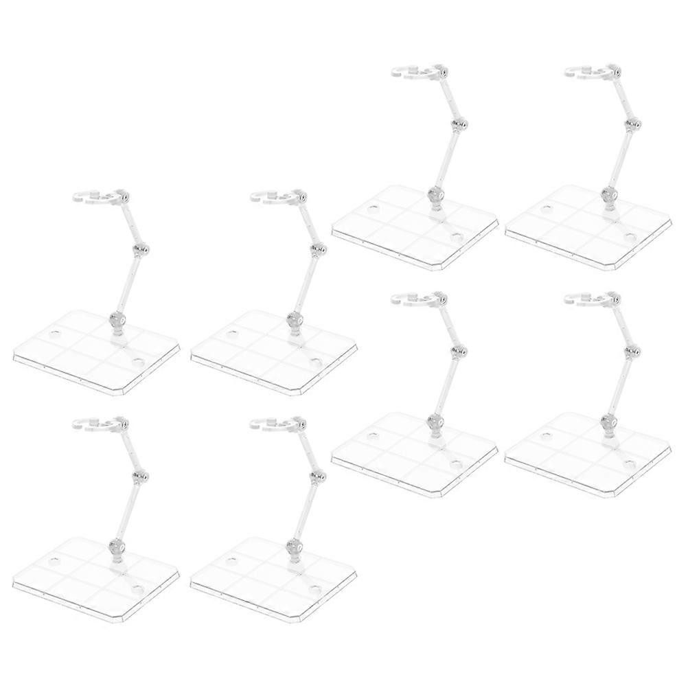 Transparent Adjustable Figure Holder Plastic Stand for Supporting 24Pcs