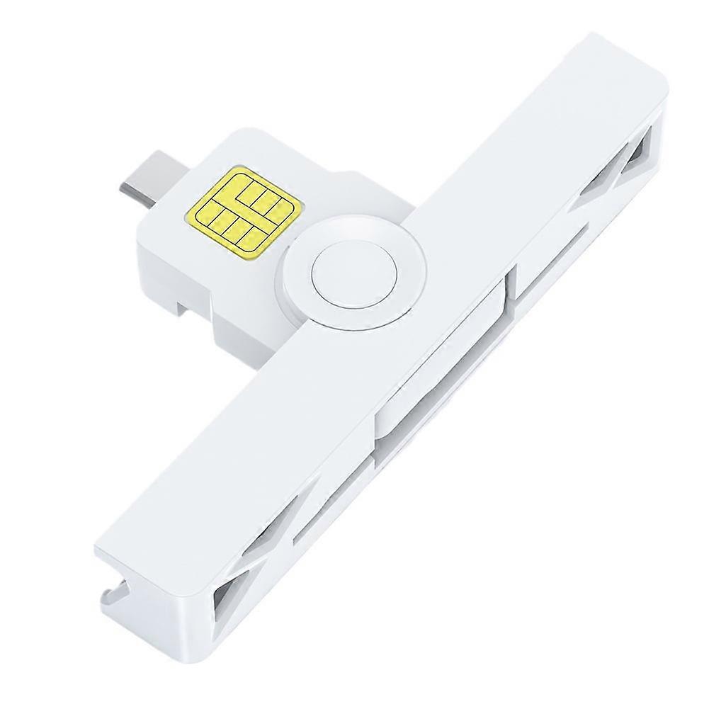 jixopn Portable ID CAC Card Reader USB2.0 Type-C USB Common Access CAC ATM Card Visa Reader for Digital Certificate Security