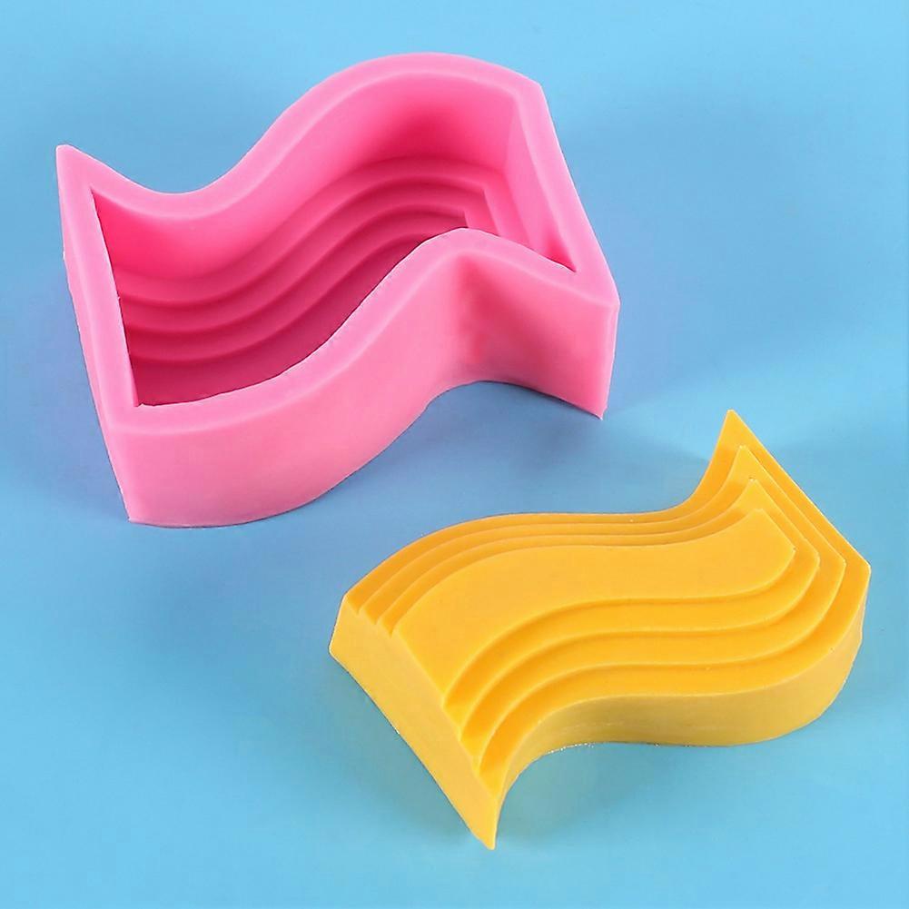 DIY Trapezoidal Scented Candle Silicone Mold, Nordic Style Geometric Irregular S-Shaped Car Diffuser Stone, Soap Plaster Mold